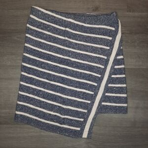 Free People Knit Asymmetrical Striped Mini Skirt